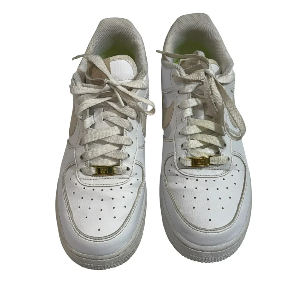 Nike Air Force‎ 1 Low Women Size 8 White Beige AF1 Sneakers
